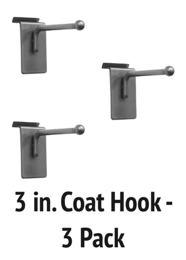 3-pack of 3 inch coat hooks