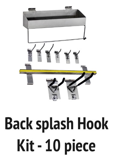 10-piece back splash hook kit