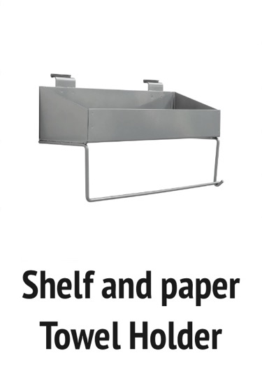 shelf and paper towel holder